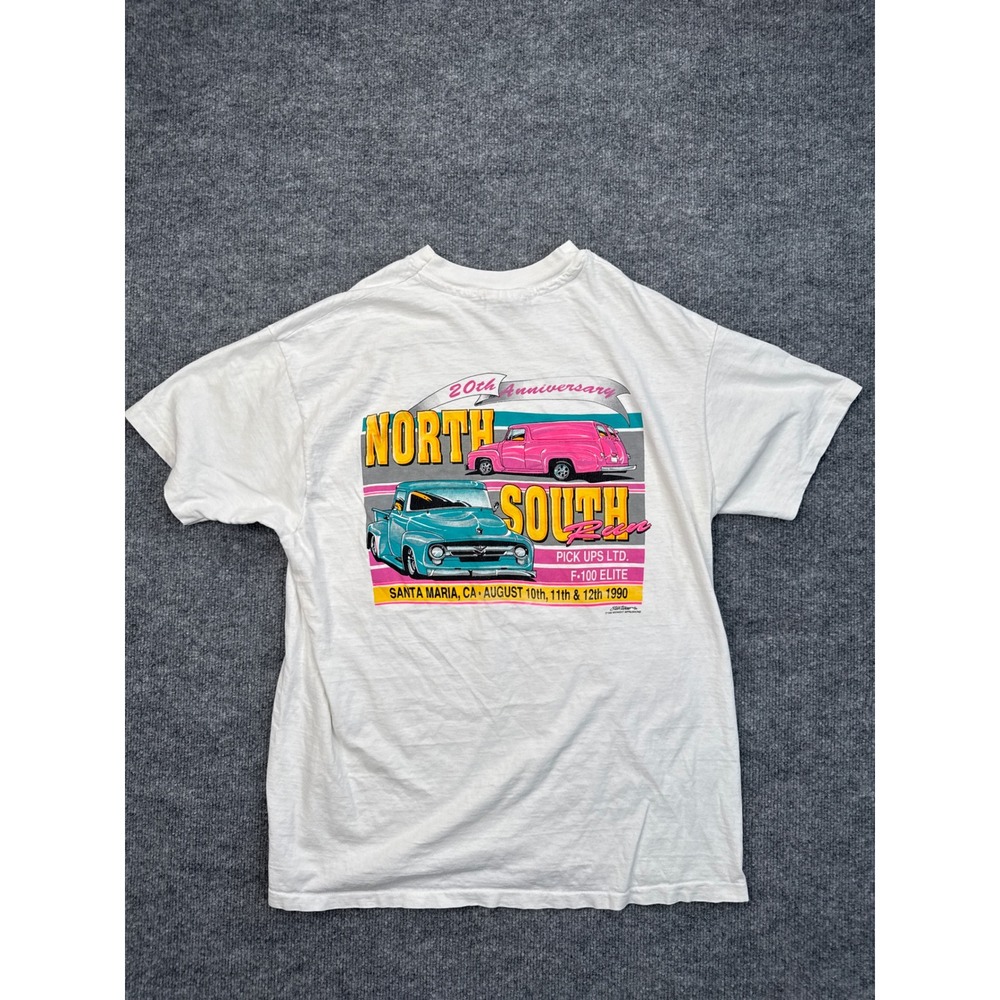 Vintage 1990 North South Run F-100 Truck T-Shirt Hanes Beefy-T XL Single Stitch